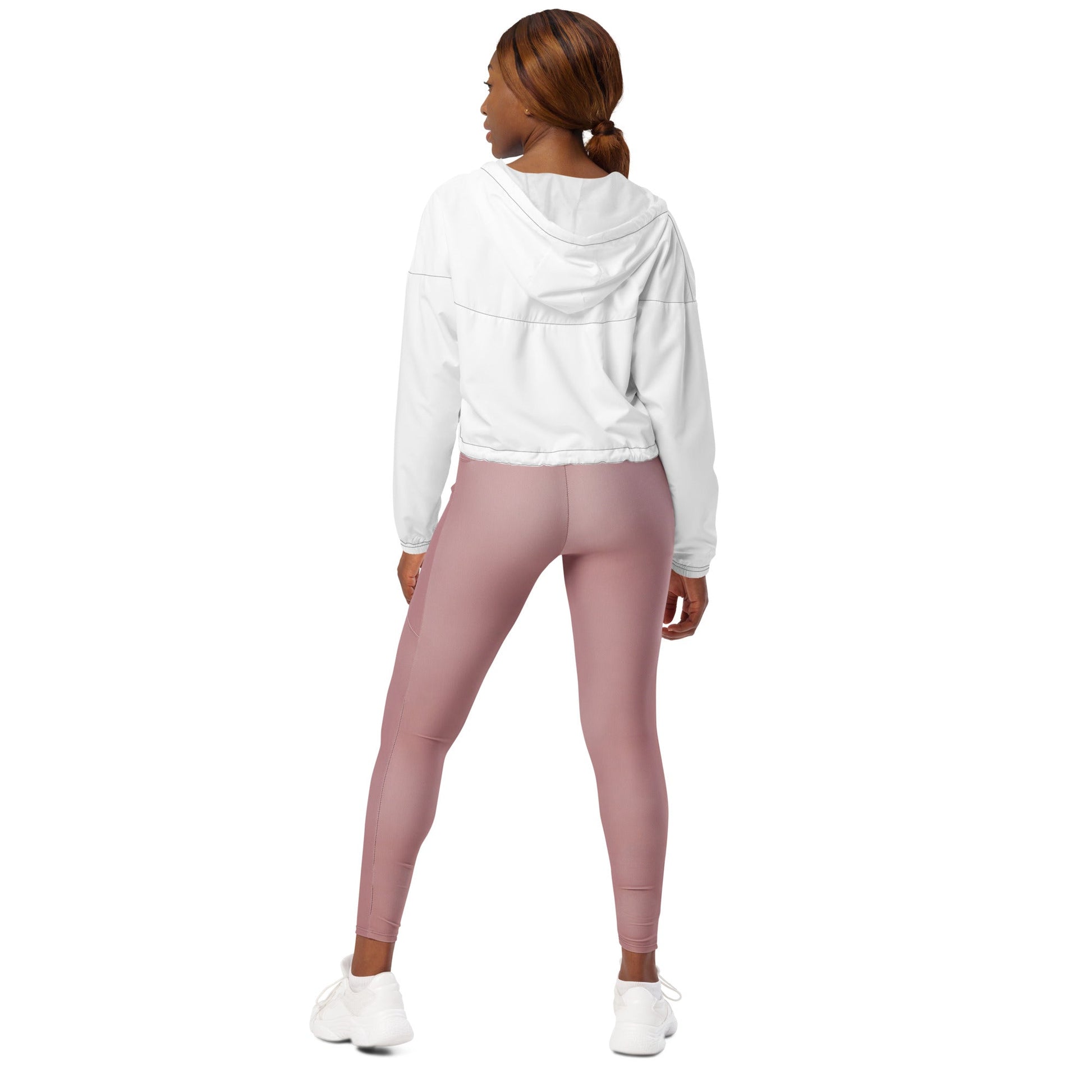 Embroidery Womens Cropped Windbreaker