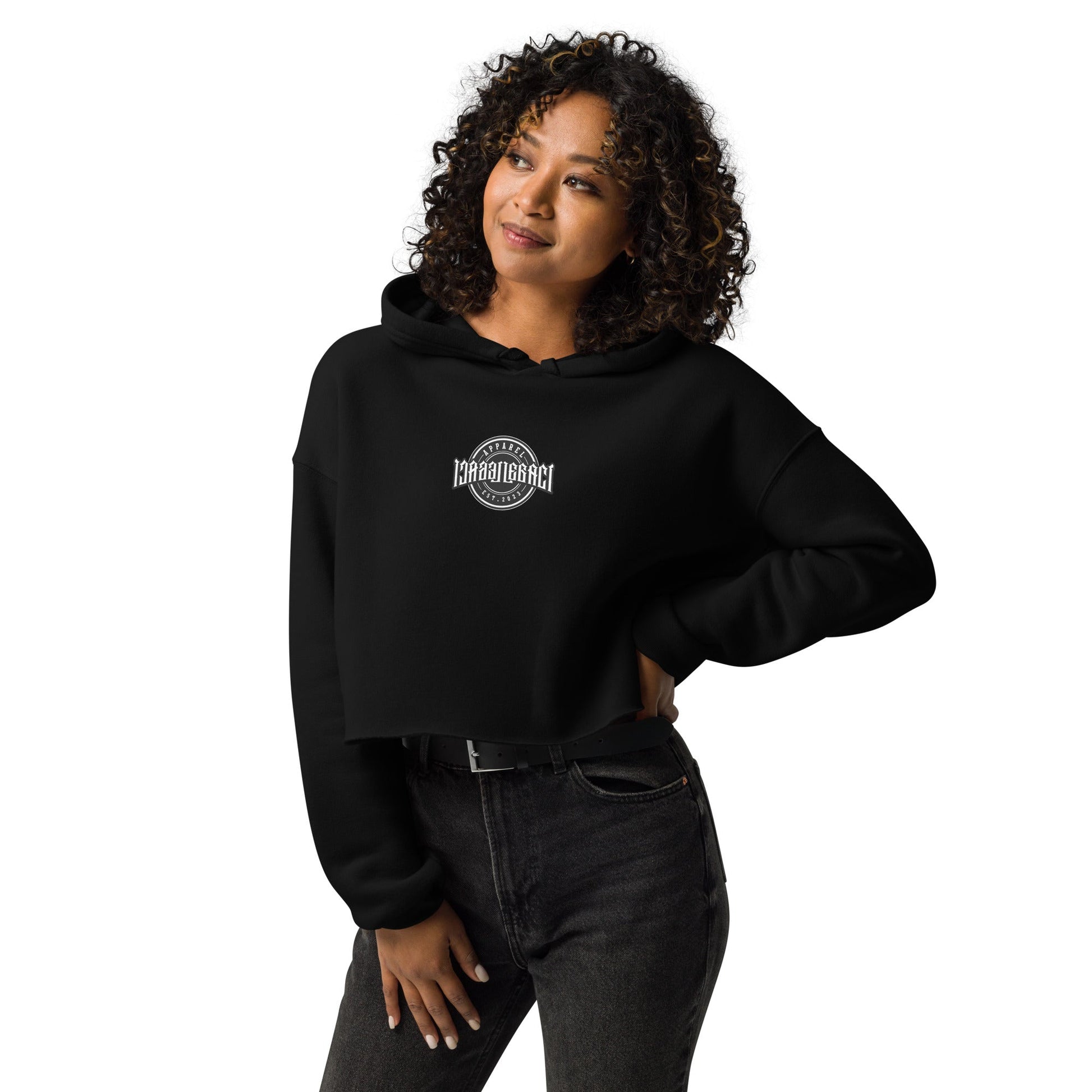 Embroidery Crop Hoodie
